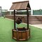 Fir Wood Wishing Well Fountain with UL Electric Pump and Adjustable Flow for Garden